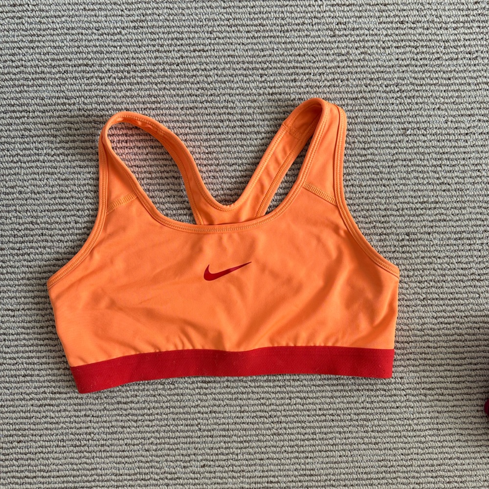 Nike Orange and Red Sports Bra